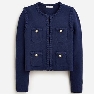 J. Crew Odette Navy XL Sweater Jacket